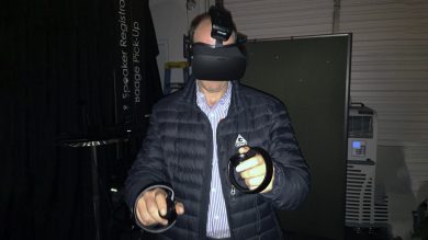 Человек в Oculus rift 2